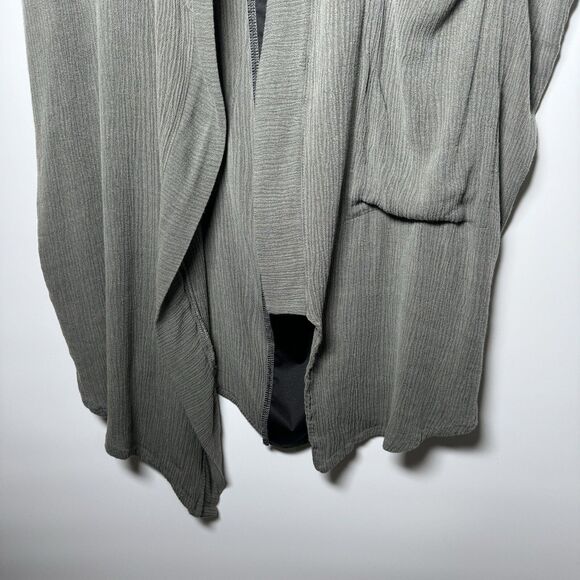 Nor Denmark Tunic Cardigan Womens Size 3 Large Sage Green Gauzy Artsy Lagenlook - Picture 8 of 12